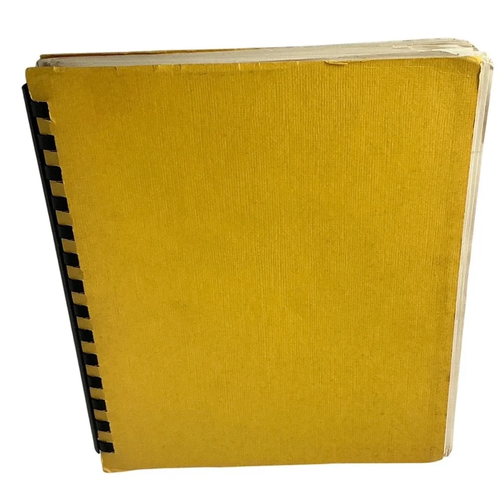 St Monica's Catholic Church Cookbook Vintage Yellow Spiral Bound‎ Moraga CA